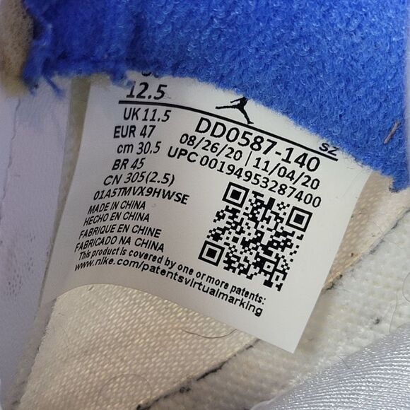 Nike Air Jordan Retro 5 Men's Size 12.5 White Hyper Royal Stealth DD0587 140 - Picture 7 of 12